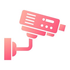 Vector CCTV Glyph Gradient Icon Design