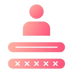 Vector Id Glyph Gradient Icon Design