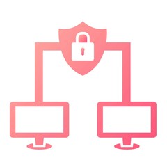 Vector Secure Glyph Gradient Icon Design