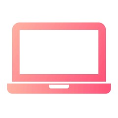 Vector Laptop Glyph Gradient Icon Design