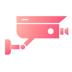Vector CCTV Glyph Gradient Icon Design