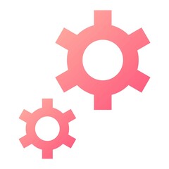 Vector Settings Glyph Gradient Icon Design