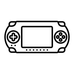 Console Vector Outline Icon Isolated On White Background