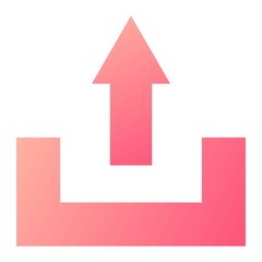  Vector Upload File Glyph Gradient Icon Design