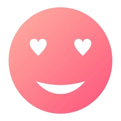 Vector In Love Glyph Gradient Icon Design