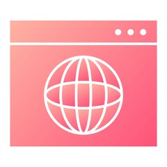 Vector Web Browsers Glyph Gradient Icon Design
