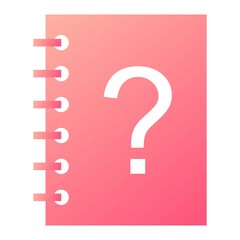 Vector Note Question Glyph Gradient Icon Design