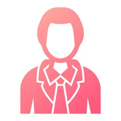 Vector Diplomat Glyph Gradient Icon Design