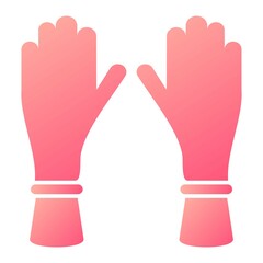 Vector Kitchen Gloves Glyph Gradient Icon Design