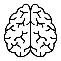 Mind Vector Outline Icon Isolated On White Background