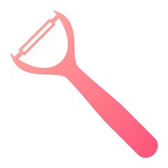 Vector Peeler Glyph Gradient Icon Design