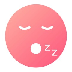 Vector Sleeping Glyph Gradient Icon Design