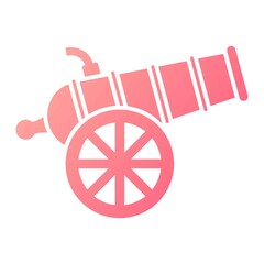 Fototapeta premium Vector Cannon Glyph Gradient Icon Design