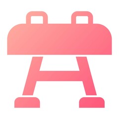Vector Pommel Horse Glyph Gradient Icon Design