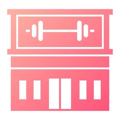 Vector Gym Glyph Gradient Icon Design