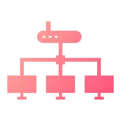 Fototapeta premium Vector Network Connection Glyph Gradient Icon Design