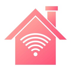 Vector Smart Home Glyph Gradient Icon Design