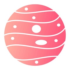 Vector Mercury Glyph Gradient Icon Design