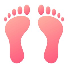 Vector Footprint Glyph Gradient Icon Design