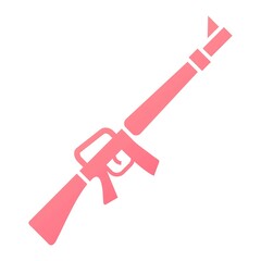 Vector Gun Glyph Gradient Icon Design