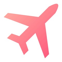 Fototapeta na wymiar Vector Airplane Glyph Gradient Icon Design