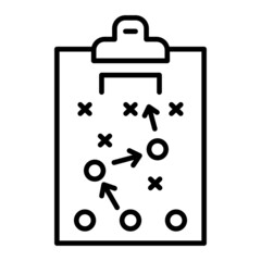 Strategy Vector Outline Icon Isolated On White Background