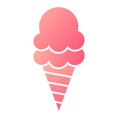Vector Ice Cream Glyph Gradient Icon Design
