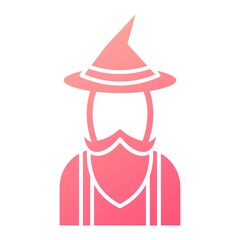 Vector Wizard Glyph Gradient Icon Design