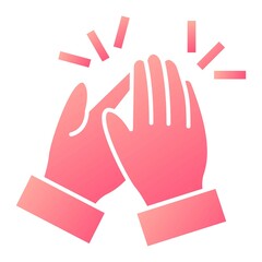  Vector Applause Glyph Gradient Icon Design
