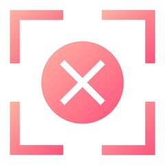 Fototapeta premium Vector Scan Rejected Glyph Gradient Icon Design