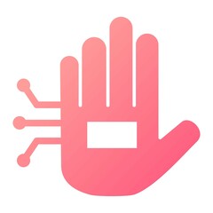 Obraz premium Vector Wired Gloves Glyph Gradient Icon Design