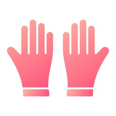 Vector Gloves Glyph Gradient Icon Design