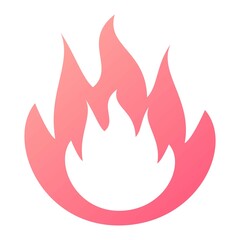 Vector Burning Glyph Gradient Icon Design