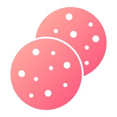 Vector Flat Bread Glyph Gradient Icon Design