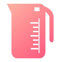 Vector Measuring Jug Glyph Gradient Icon Design