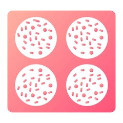 Vector Baking Cookies Glyph Gradient Icon Design