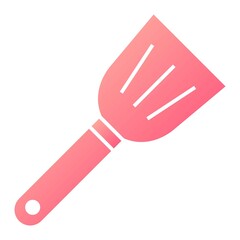 Vector Spatula Glyph Gradient Icon Design
