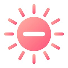 Vector Negative Ion Glyph Gradient Icon Design