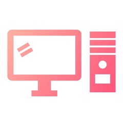 Vector Computer Glyph Gradient Icon Design