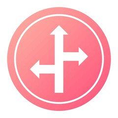 Vector Directions Glyph Gradient Icon Design