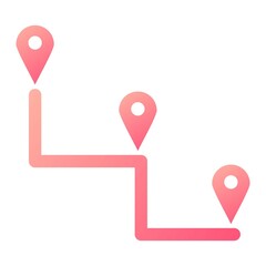 Fototapeta premium Vector Location Glyph Gradient Icon Design