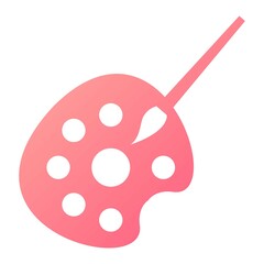 Obraz premium Vector Color Palette Glyph Gradient Icon Design