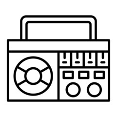 Analogue Vector Outline Icon Isolated On White Background