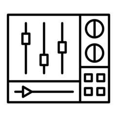 Audio Device Vector Outline Icon Isolated On White Background
