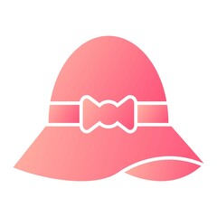 Vector Pamela Hat Glyph Gradient Icon Design