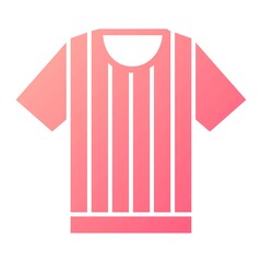  Vector Referee Shirt Glyph Gradient Icon Design