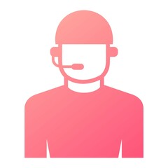 Vector Referee Glyph Gradient Icon Design