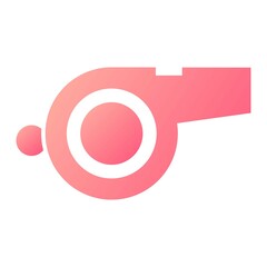 Vector Whistle Glyph Gradient Icon Design