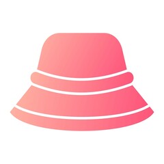 Vector Hat Glyph Gradient Icon Design