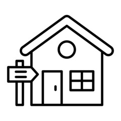 Rent Vector Outline Icon Isolated On White Background